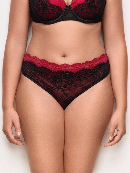 Yamamay_Black_Briefs in Lace with Satin Details Romantic_ISLD184005_072_03