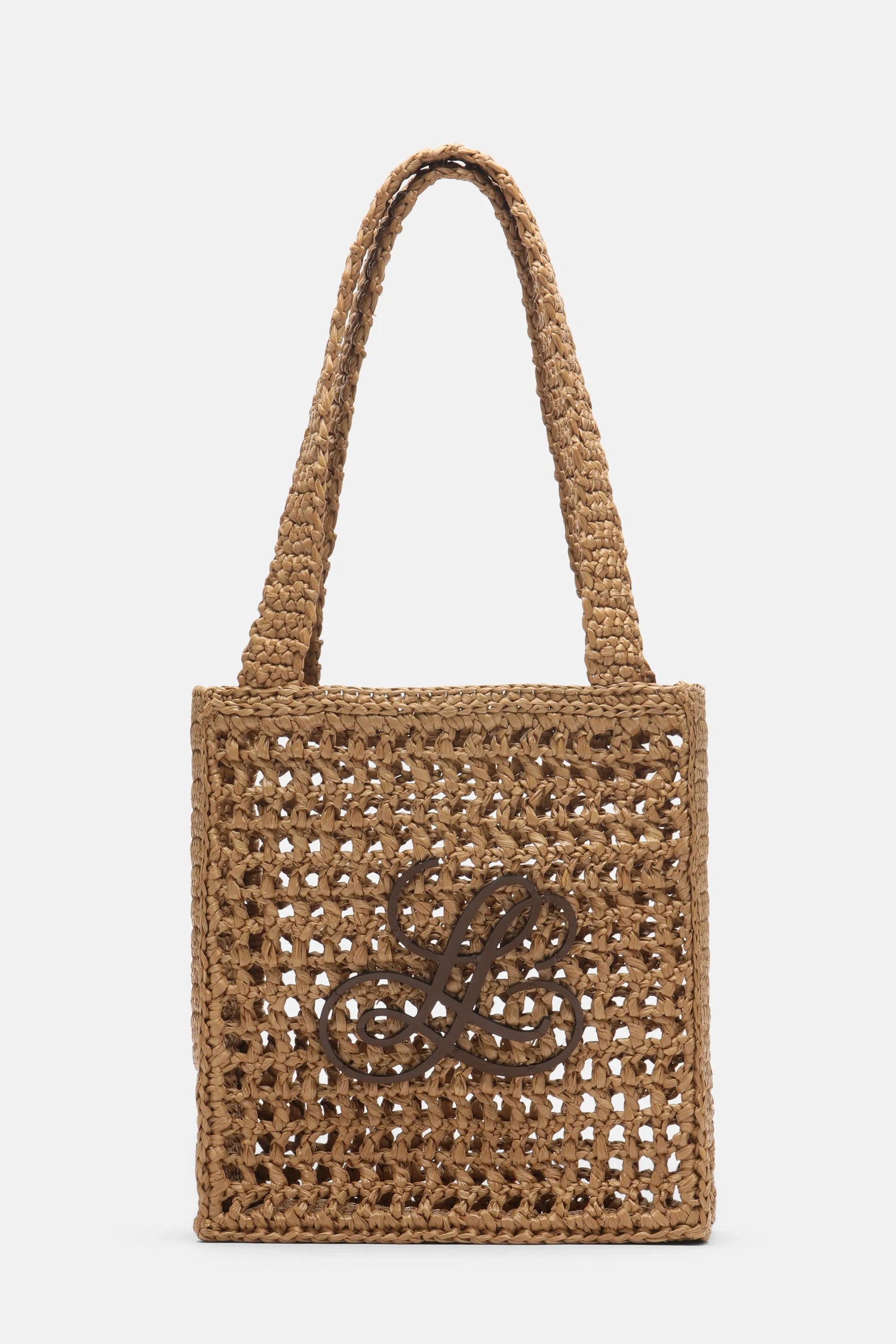Luisa Spagnoli Tabacco (08)/Gianduia Women Isolette - Raffia Mini Bag SKU: ISOLETTE_2256 0945 Image 01