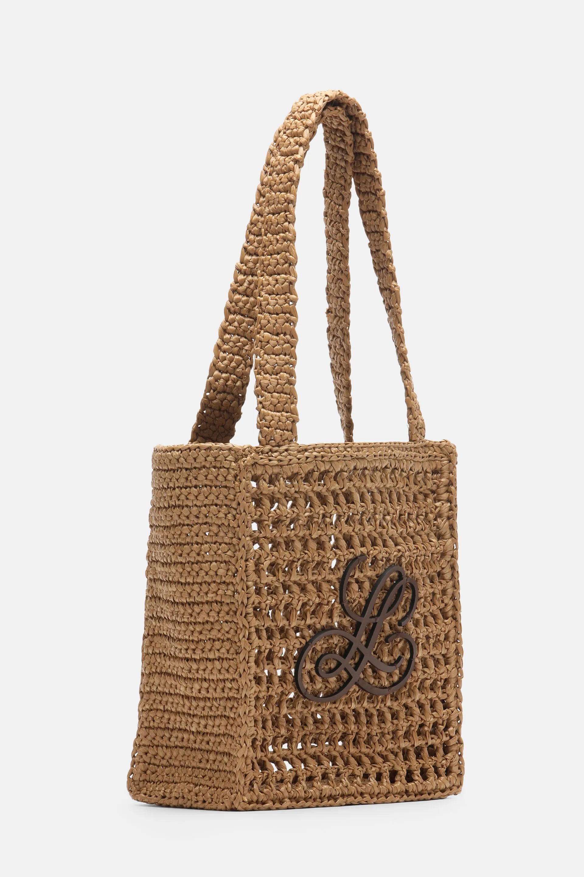 Luisa Spagnoli Tabacco (08)/Gianduia Women Isolette - Raffia Mini Bag SKU: ISOLETTE_2256 0945 Image 06