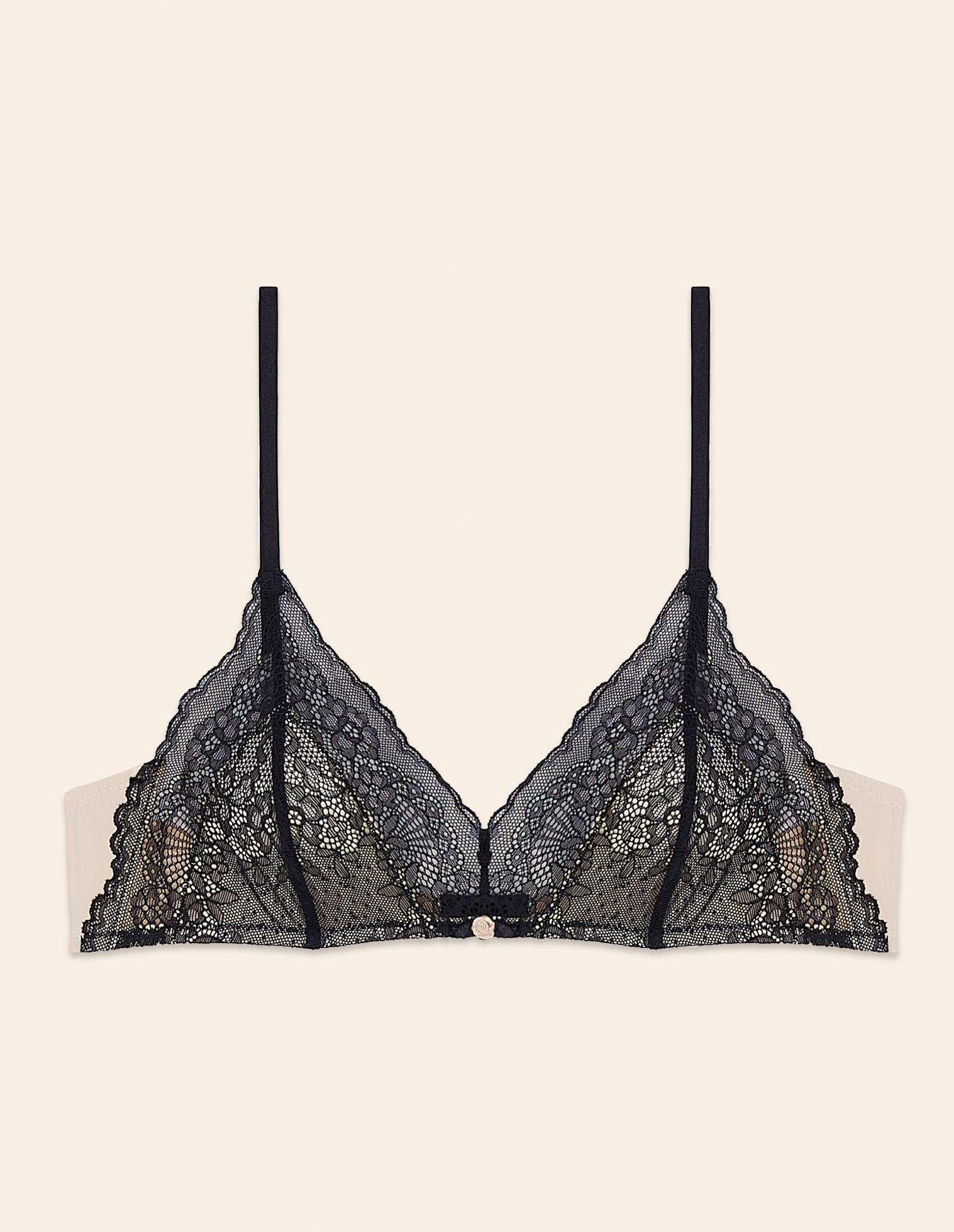 Yamamay_Camille Non-Padded Wireless Triangle Bra in Lace and Microfiber_ITRD181009_088_04
