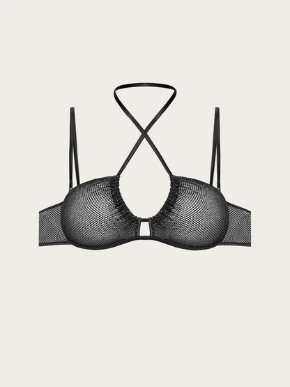 Yamamay_Black_Black Rhinestone Jeweled Triangle Bra with Removable Straps - Priv� Lexi_ITRD184001_072_05