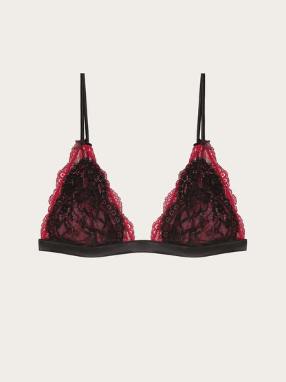 Yamamay_Black_Unlined Triangle Bra Without Underwire in Lace Romantic_ITRD184002_072_05