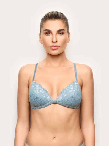 Yamamay POWDER BLUE Women Padded Triangle Push Up Bra - Primula Color SKU: ITRD193002_242 Image 02