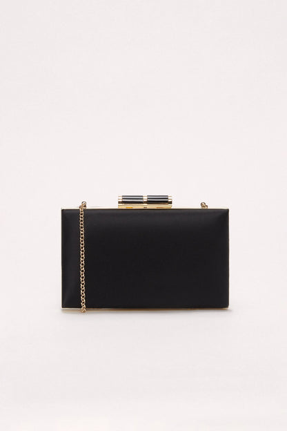 Luisa Spagnoli_Black-Light Gold_Ivy - Satin Clutch Bag_IVY H_0101 0038_02