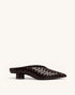 JW Pei Burgundy Women Helena Woven Textured Pointed Toe Mules SKU: J3120505X006-4_Burgundy Image 01