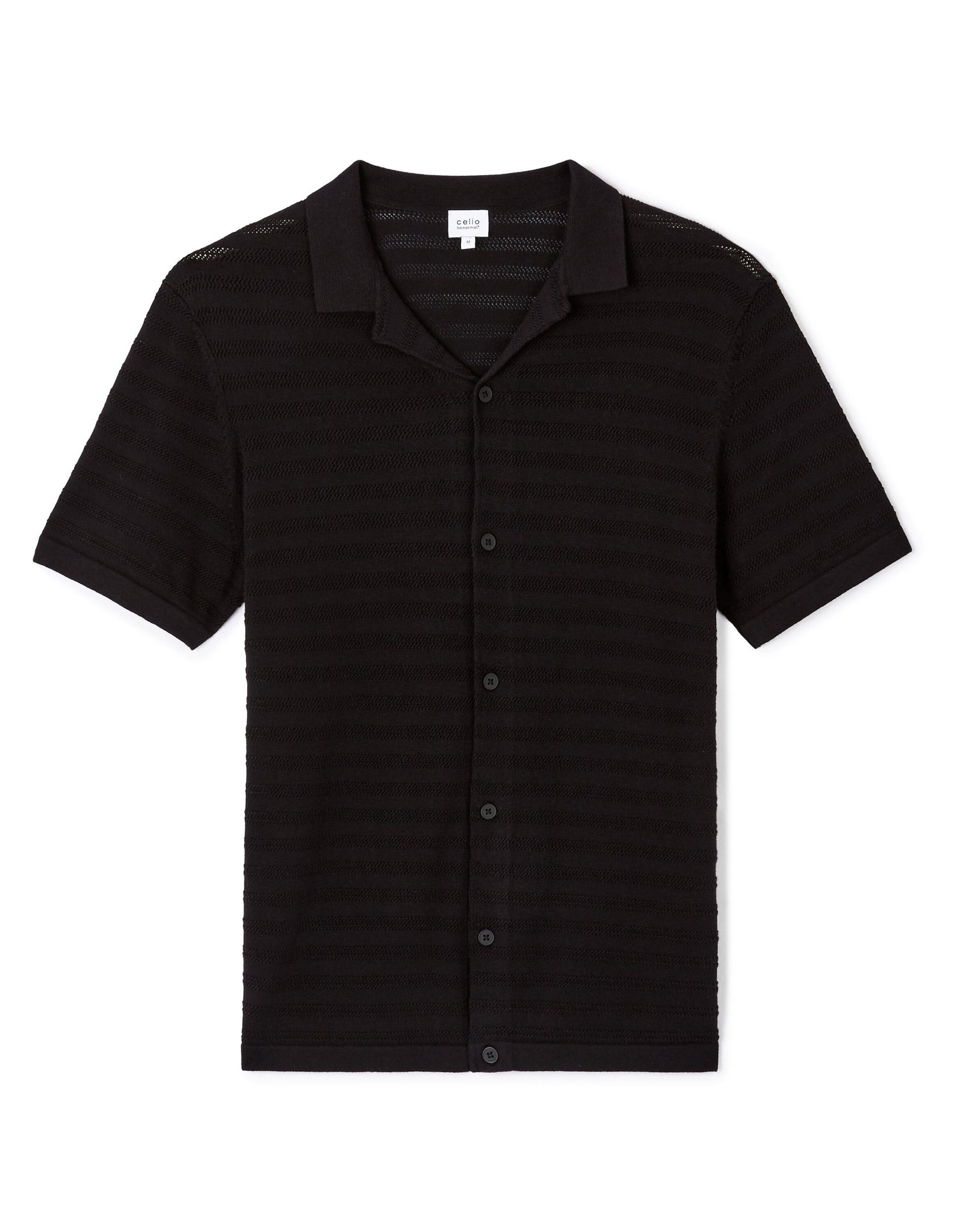 Regular Shirt 100% Cotton - Black_01