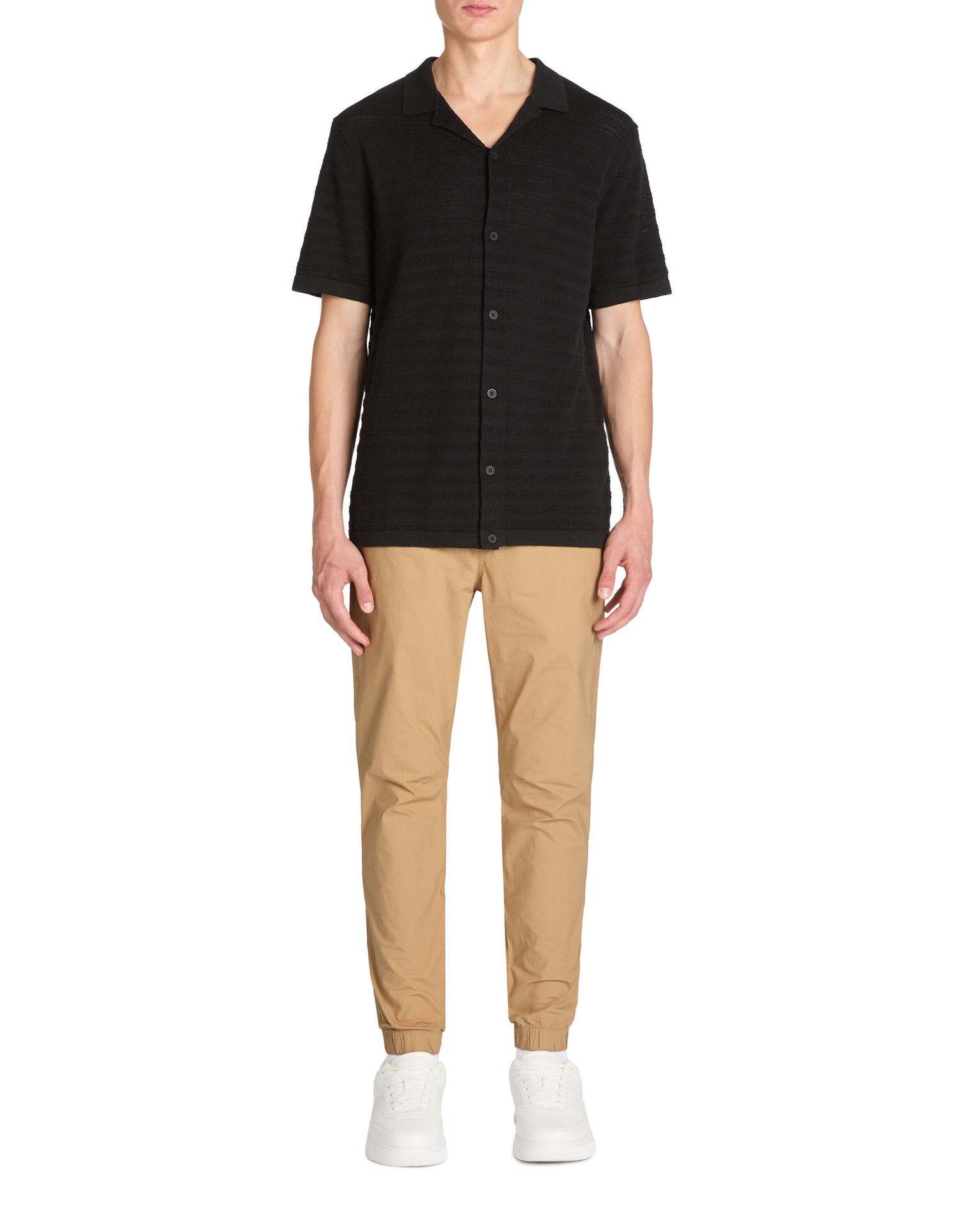 Regular Shirt 100% Cotton - Black_03