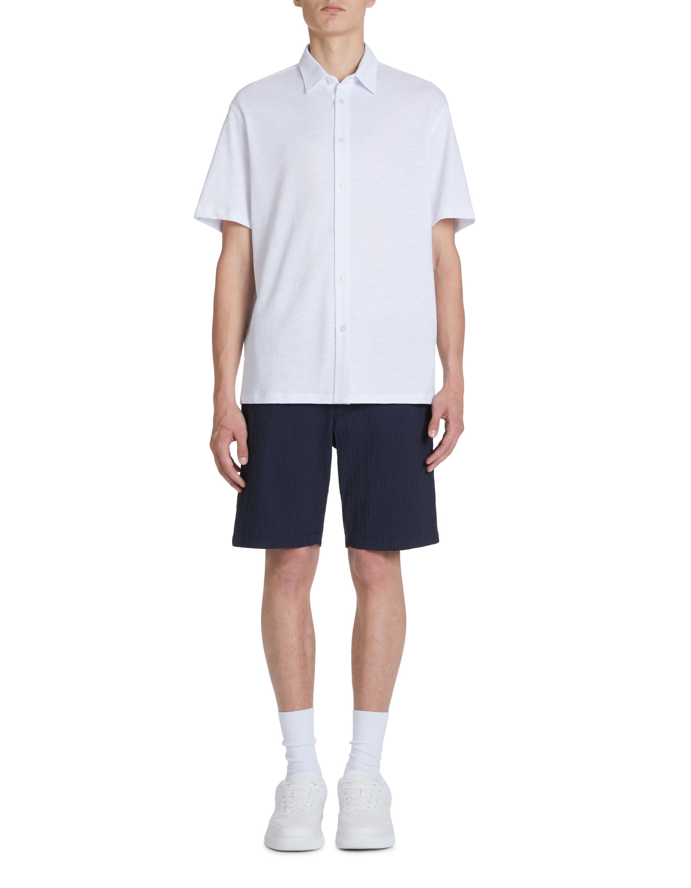 Cotton Jersey Shirt - White_03