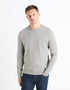 100% Cashmere Round Neck Sweater - Heather Gray_02