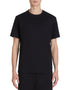 Cotton Blend Boxy Crew Neck T-Shirt - Black_02