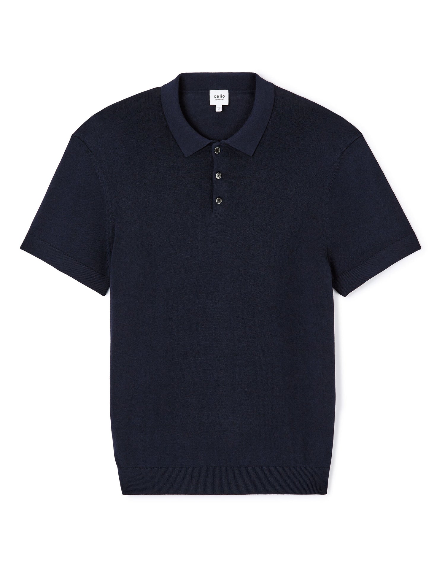 Regular Jersey Polo Shirt - Navy_01