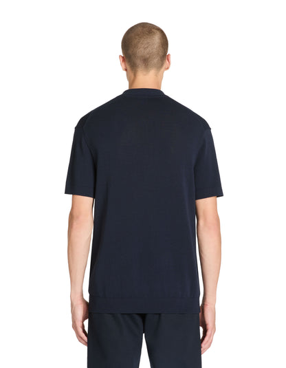 Regular Jersey Polo Shirt - Navy_04