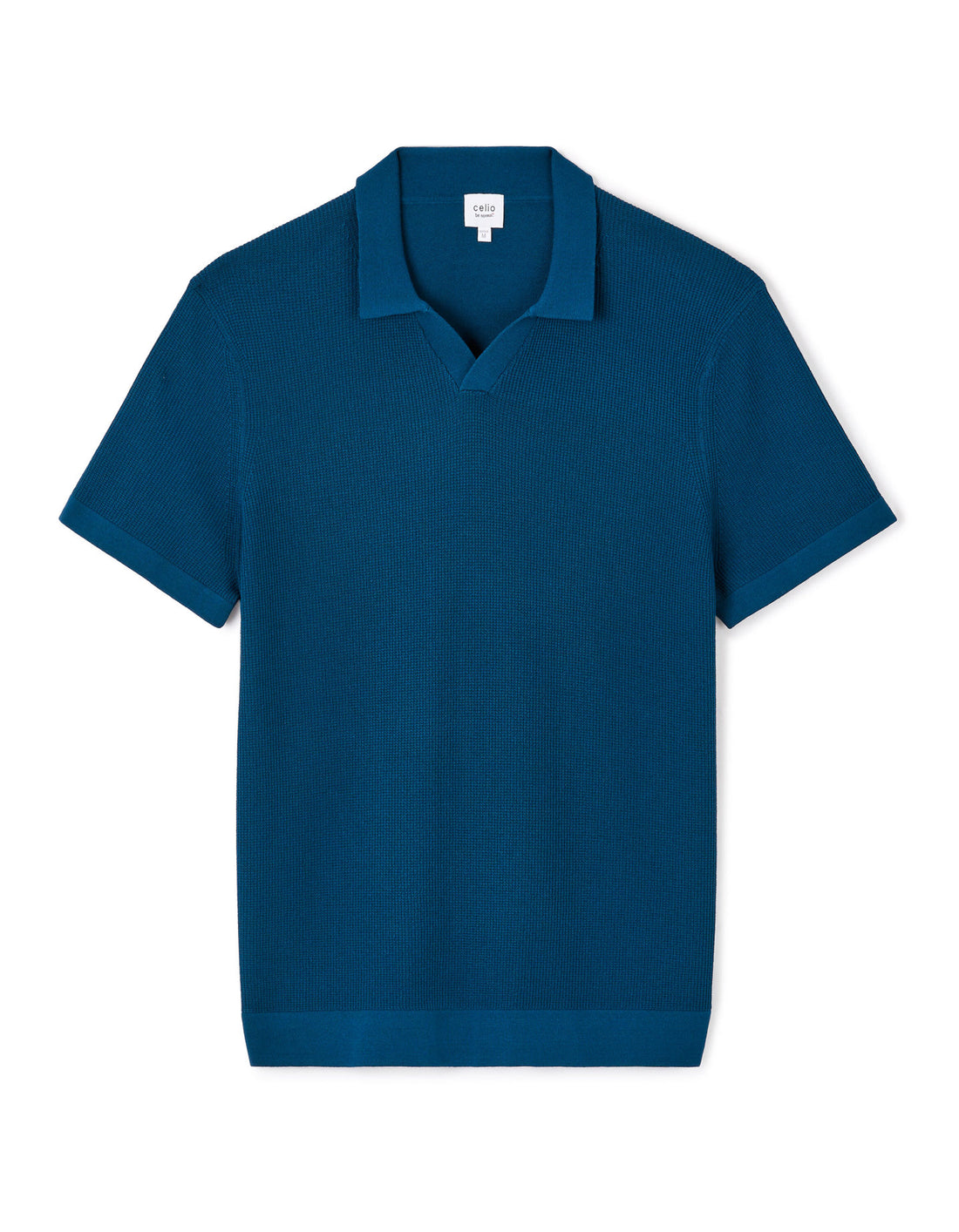 Regular Milano Knit Polo Shirt - Navy_01