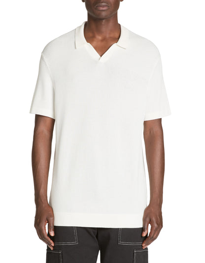 Regular Polo Shirt In Milano Mesh - Ecru_02