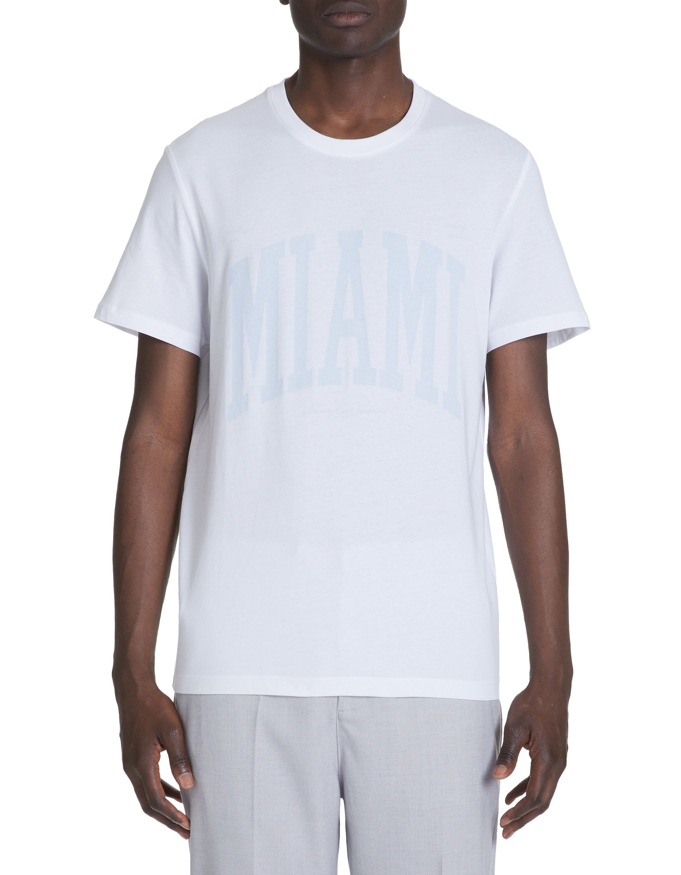 100% Cotton Round Neck Straight T-Shirt - White_02