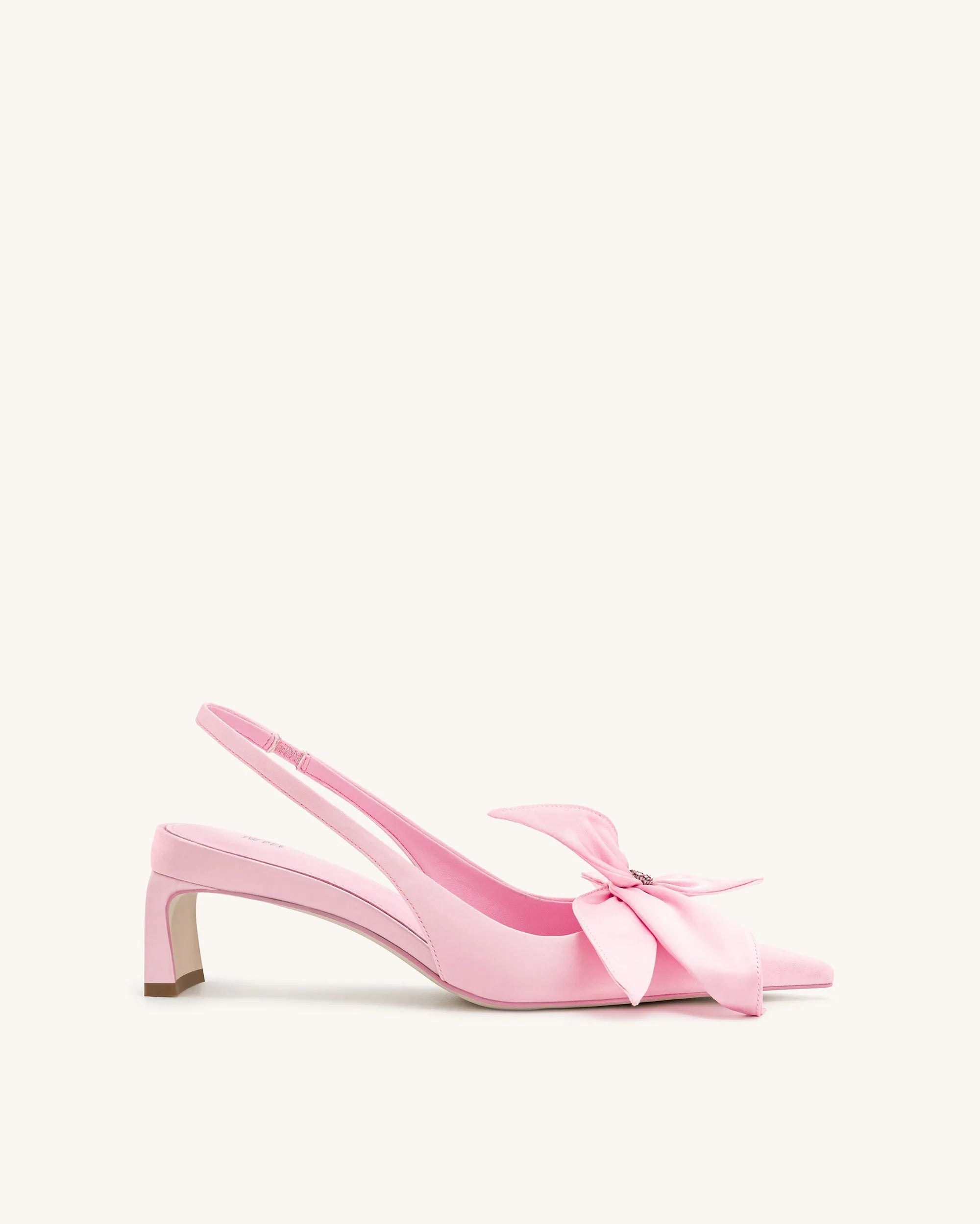 JW PEI Pink Women Queena Floral Appliques Slingback Pumps - Pink SKU: JF304103-4_Pink Image 01