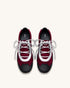 JW PEI Burgundy & Light Grey Women Caitlin Faux Suede Lace-up Ballerina Sneakers  SKU: JF30521-43_Burgundy & Light Grey Image 01
