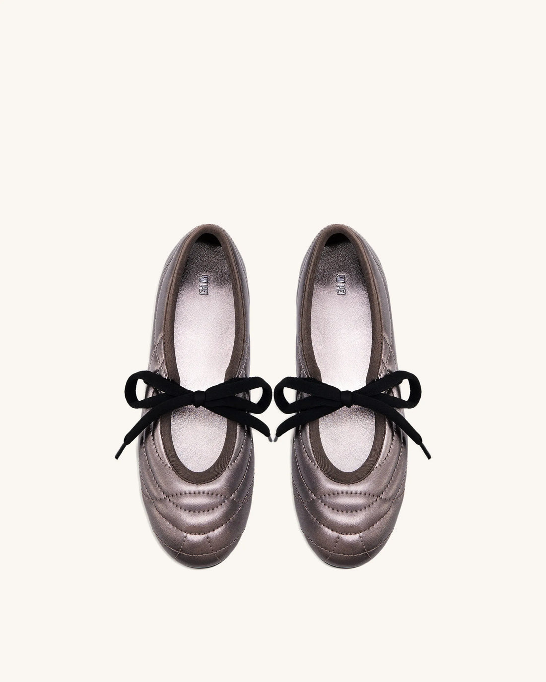 JW PEI Dark Brown Women Erika Topstitching Lace-up Ballet Flats - Dark Brown SKU: JF30619-32_Dark Brown Image 04