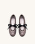 JW PEI Dark Brown Women Erika Topstitching Lace-up Ballet Flats - Dark Brown SKU: JF30619-32_Dark Brown Image 04