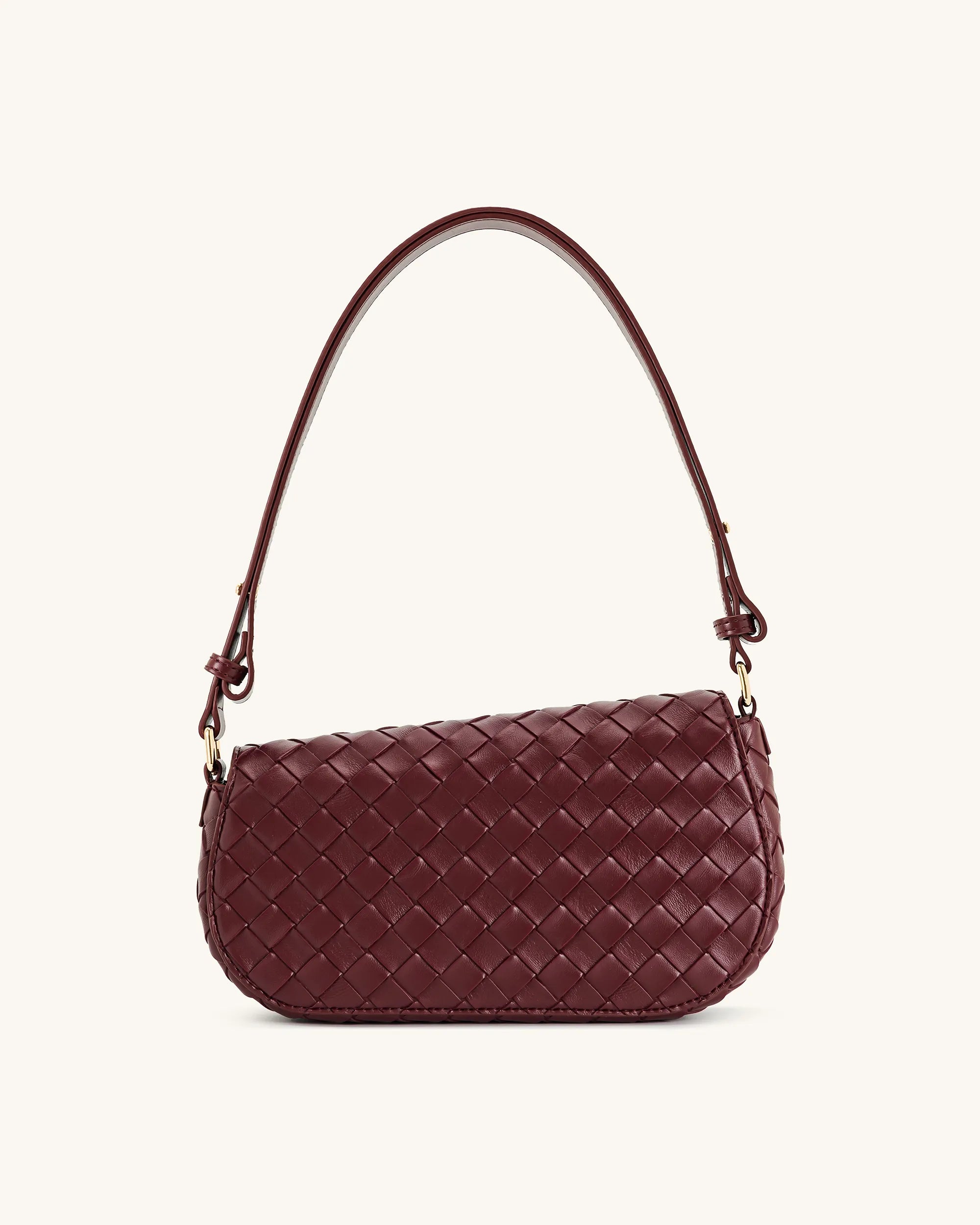 JW PEI_Burgundy_Addisyn Weave Texture Shoulder Bags_JH30314-41_Burgundy_02