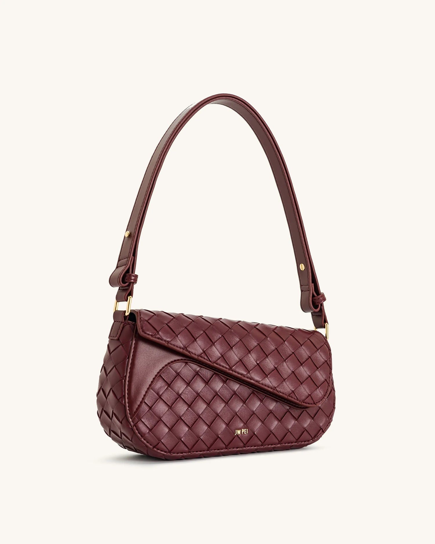 JW PEI_Burgundy_Addisyn Weave Texture Shoulder Bags_JH30314-41_Burgundy_03