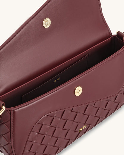 JW PEI_Burgundy_Addisyn Weave Texture Shoulder Bags_JH30314-41_Burgundy_04