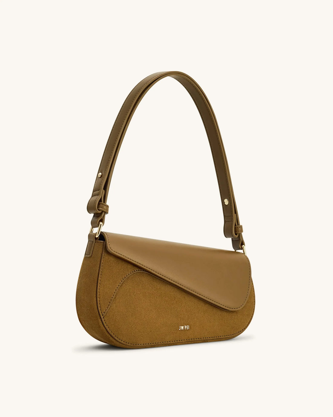 JW PEI Olive Women Addisyn Faux Suede Panel Shoulder Bag - Olive SKU: JH30314-72_Olive Image 02