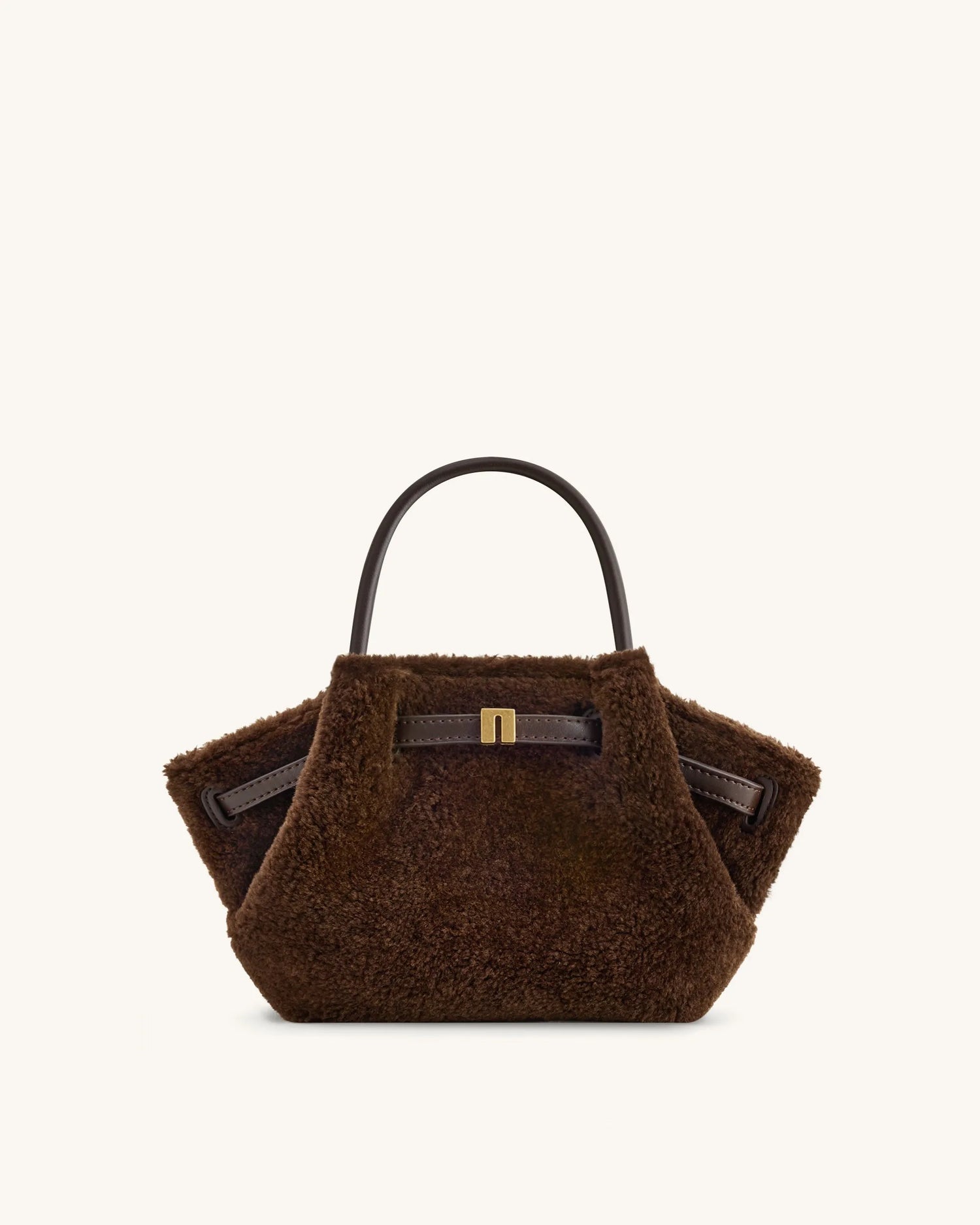 JW PEI_Dark Brown_Hana Mini Faux Fur Tote Bag_JH306A03-32_Dark Brown_01