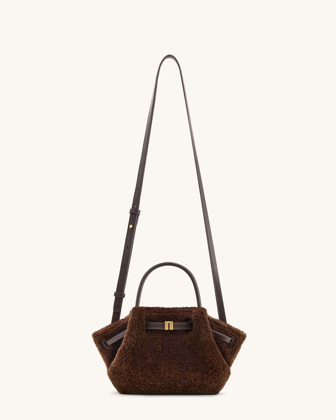 JW PEI_Dark Brown_Hana Mini Faux Fur Tote Bag_JH306A03-32_Dark Brown_02