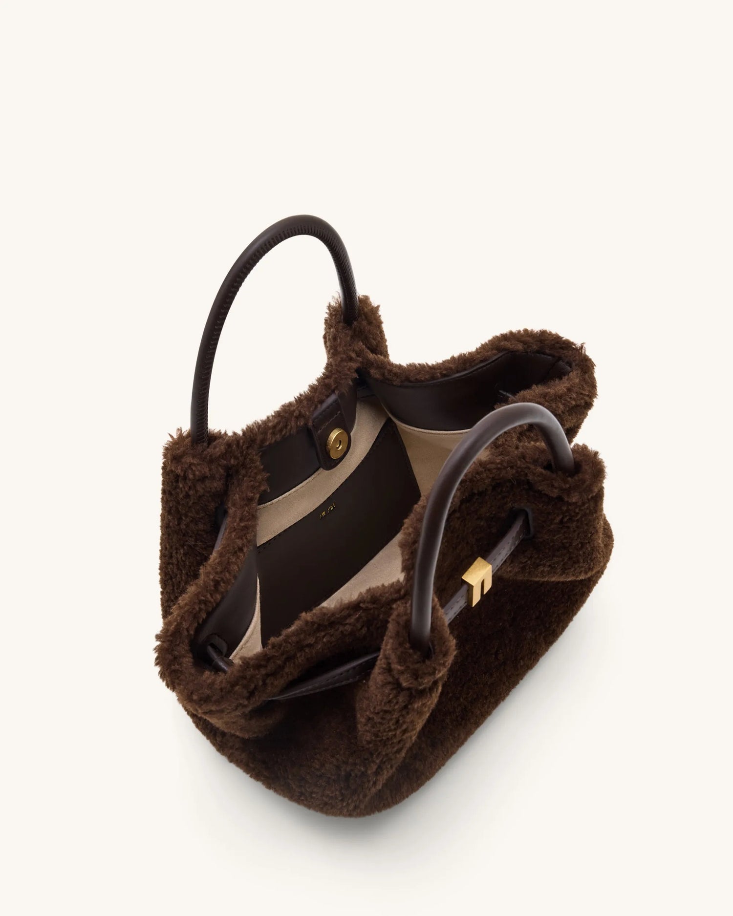 JW PEI_Dark Brown_Hana Mini Faux Fur Tote Bag_JH306A03-32_Dark Brown_05
