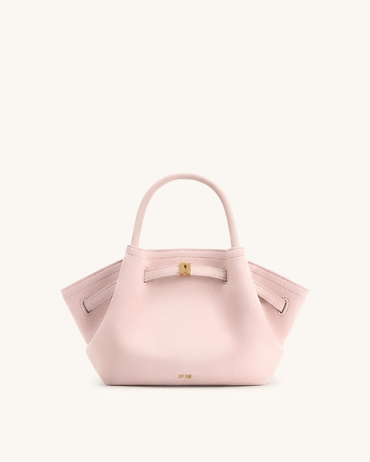 JW Pei Pink Women Hana Mini Faux Suede Tote Bag SKU: JH306A03-40_Pink Image 01