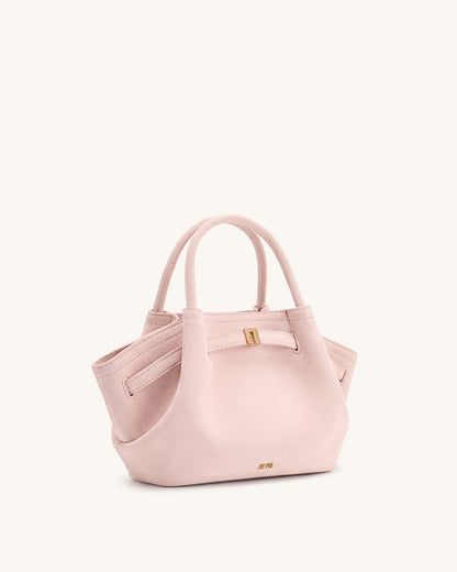 JW Pei Pink Women Hana Mini Faux Suede Tote Bag SKU: JH306A03-40_Pink Image 02