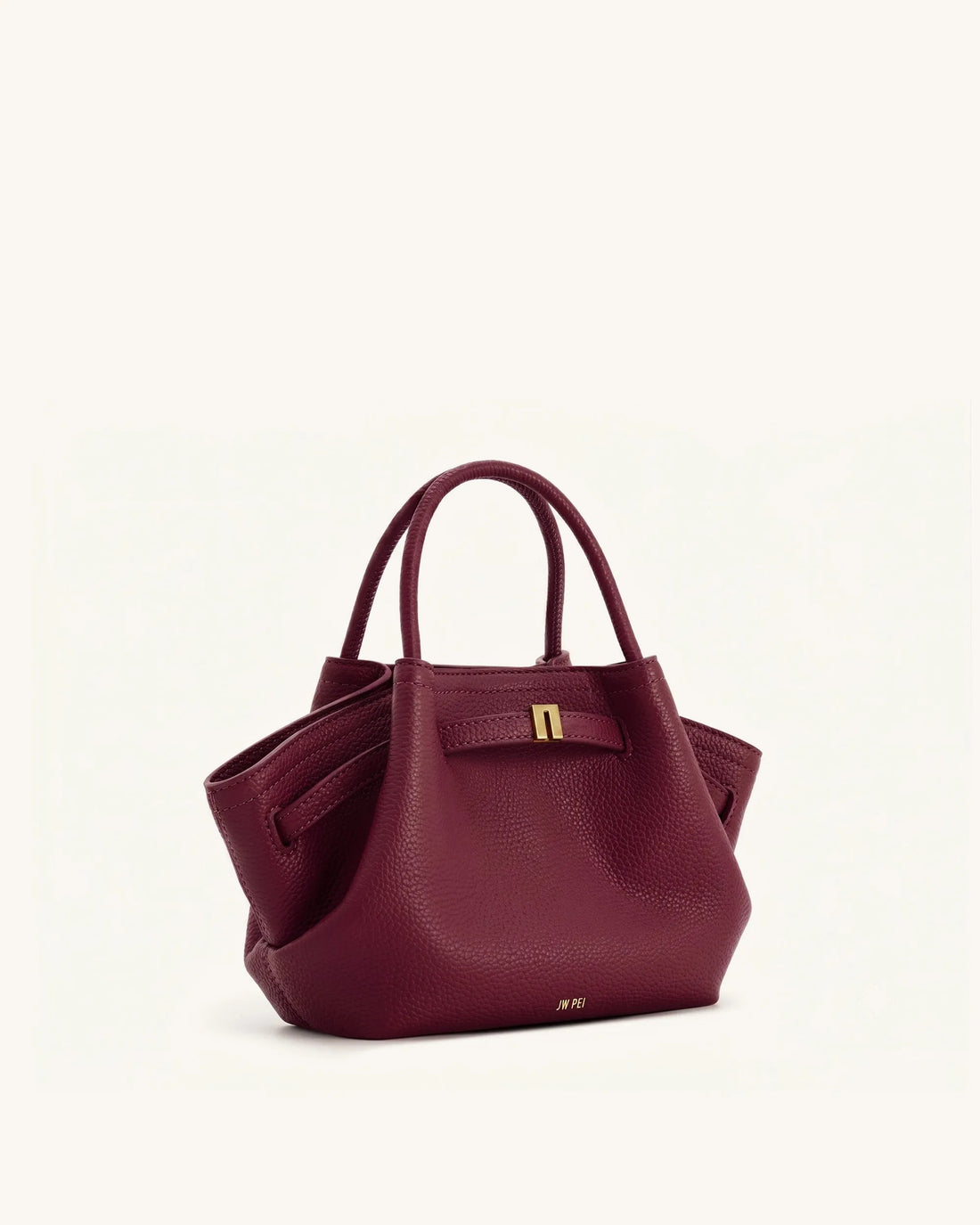 JW Pei Burgundy Women Hana Mini Tote Bag SKU: JH306A03-42_Burgundy Image 02