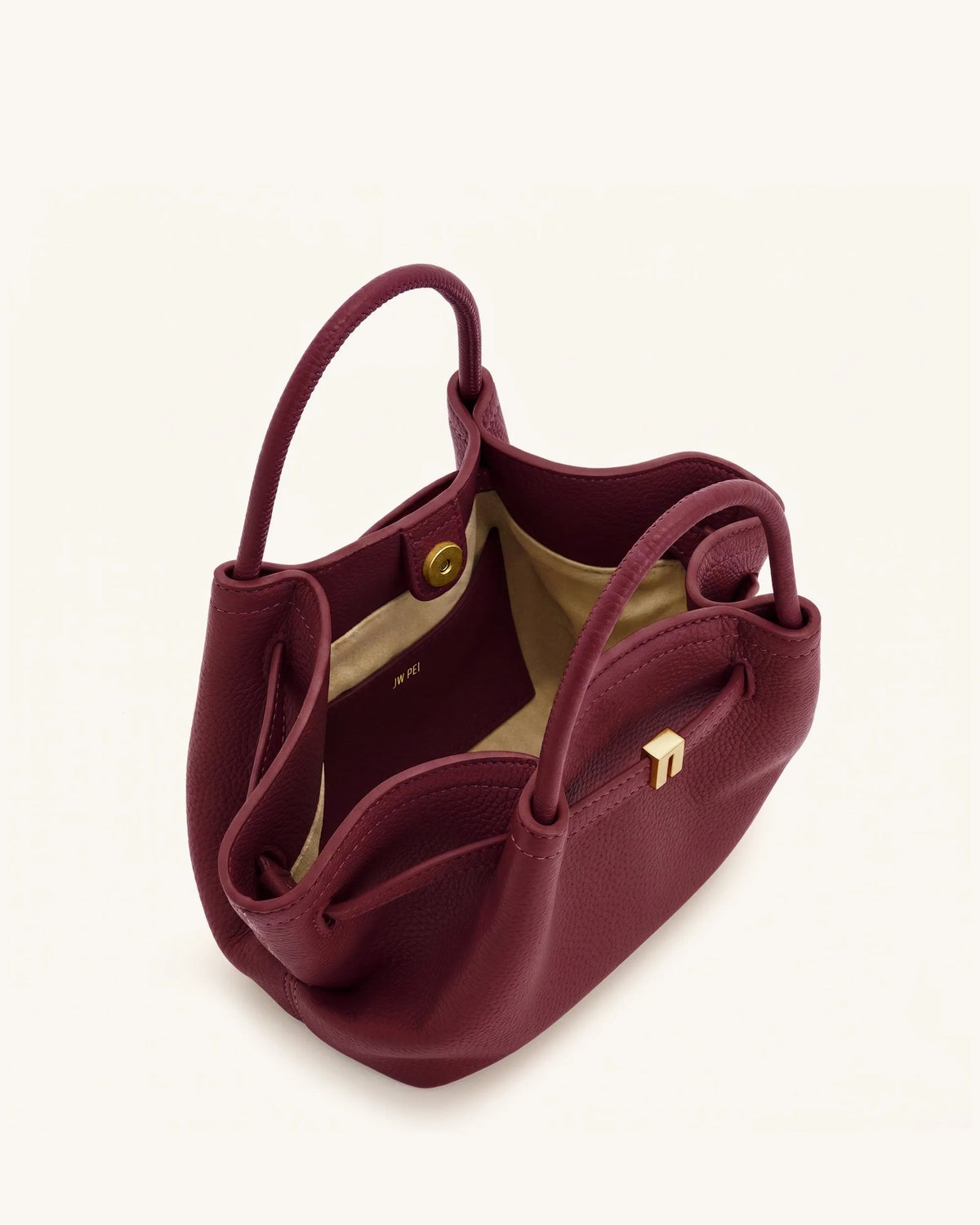 JW Pei Burgundy Women Hana Mini Tote Bag SKU: JH306A03-42_Burgundy Image 04