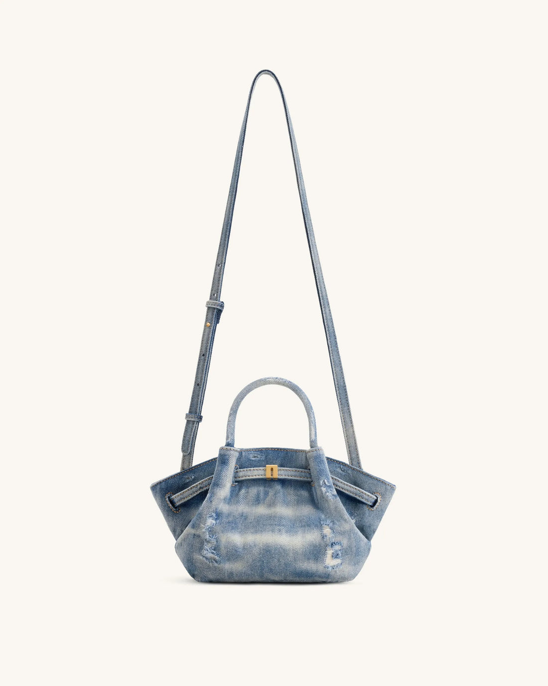 JW Pei Blue Women Hana Mini Denim Tote Bag SKU: JH306A03-5_Blue Image 02