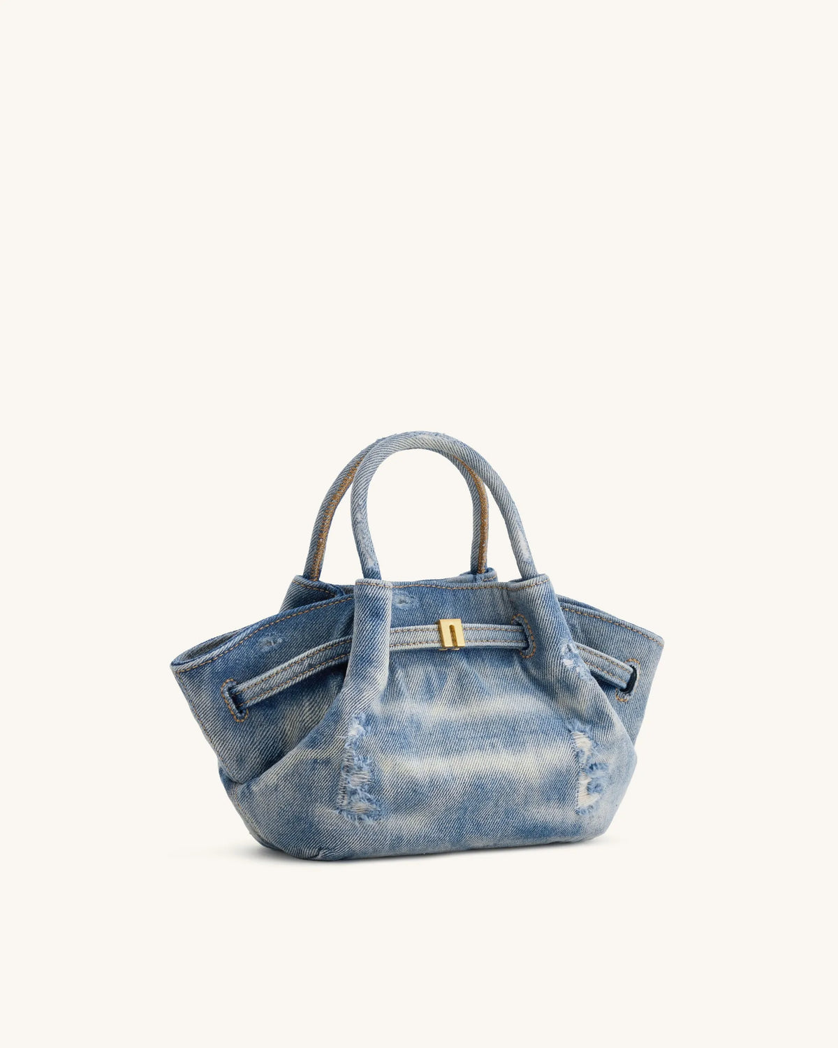 JW Pei Blue Women Hana Mini Denim Tote Bag SKU: JH306A03-5_Blue Image 03
