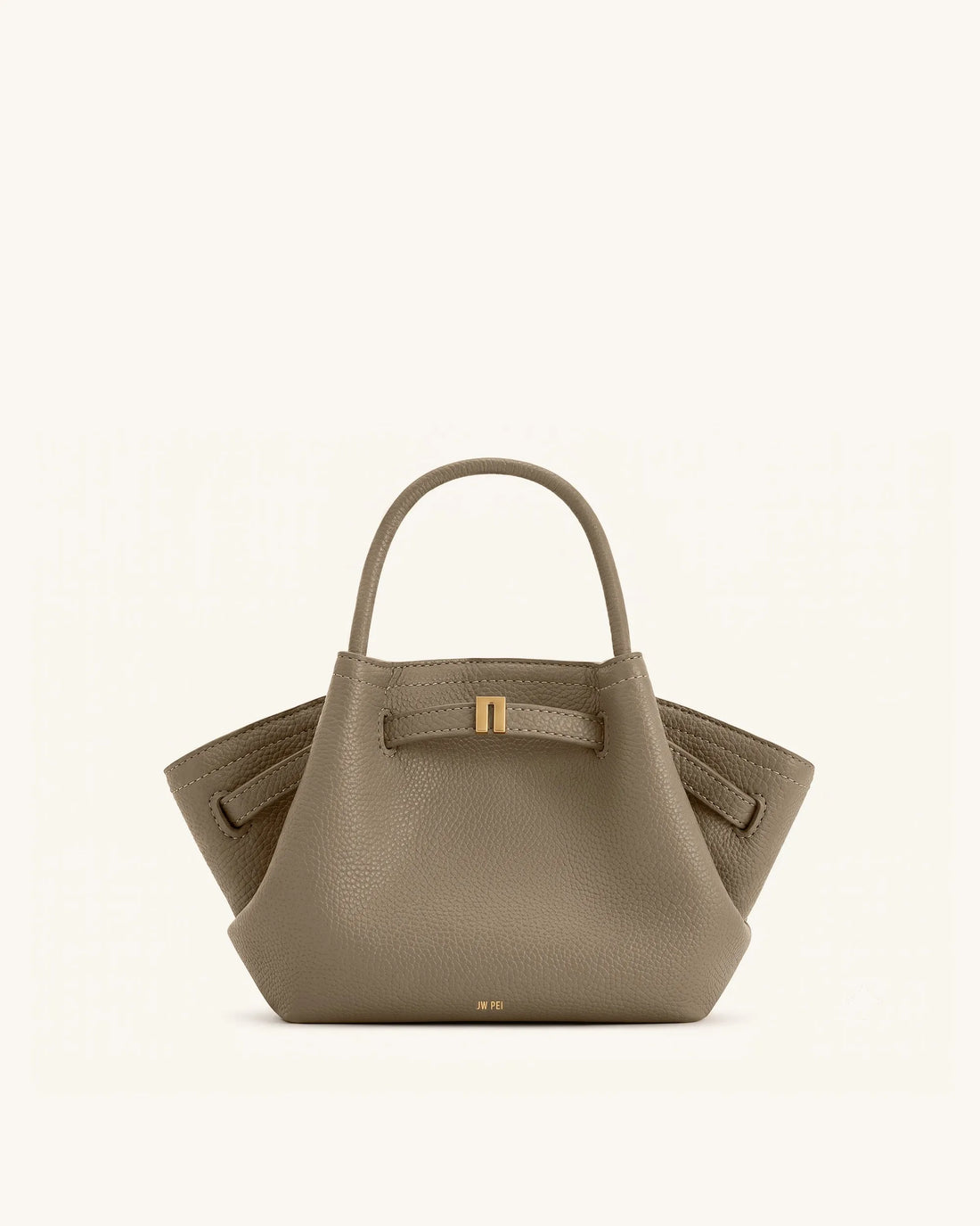 JW Pei Mud Gray Women Hana Mini Tote Bag SKU: JH306A03-91_Mud Gray Image 01