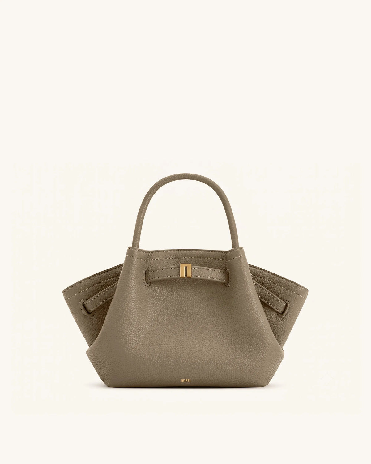 JW Pei Mud Gray Women Hana Mini Tote Bag SKU: JH306A03-91_Mud Gray Image 01