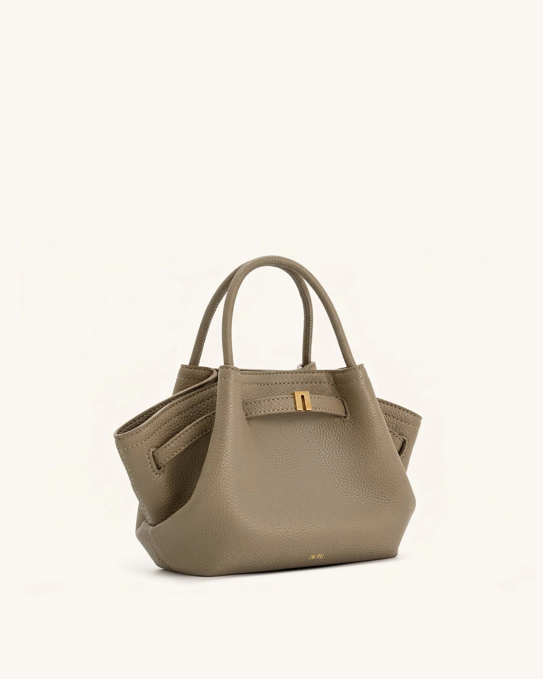 JW Pei Mud Gray Women Hana Mini Tote Bag SKU: JH306A03-91_Mud Gray Image 02