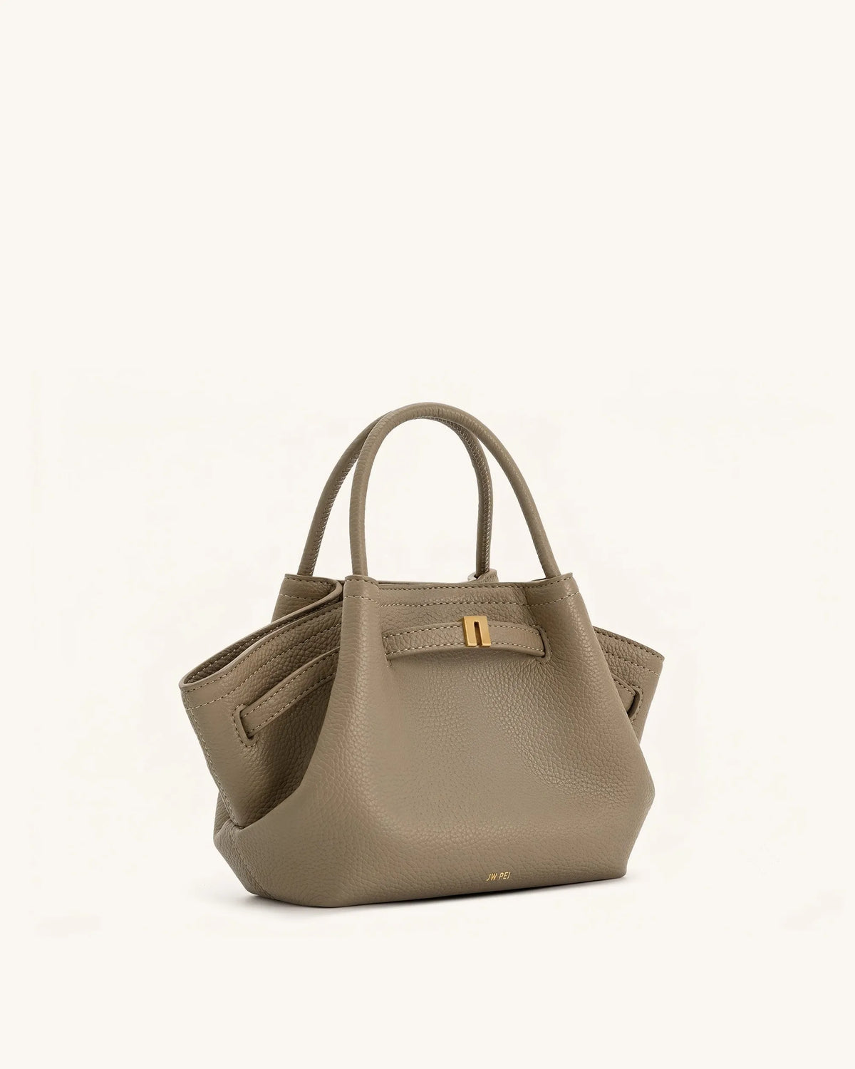 JW Pei Mud Gray Women Hana Mini Tote Bag SKU: JH306A03-91_Mud Gray Image 02
