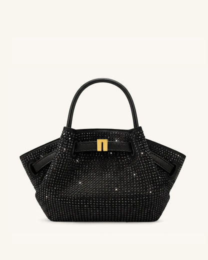 JW Pei Black Women Hana Tiny Artificial Crystal Top Handle Bag SKU: JH306A03X001-10_Black Image 01