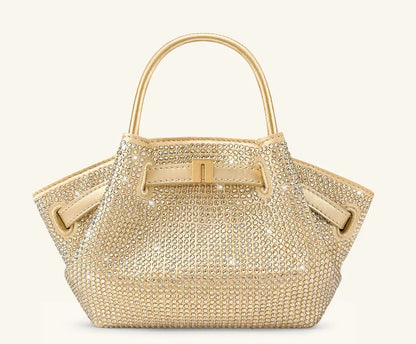 JW Pei Champagne Gold Women Hana Tiny Artificial Crystal Top Handle Bag SKU: JH306A03X001-8_Champagne Gold Image 01