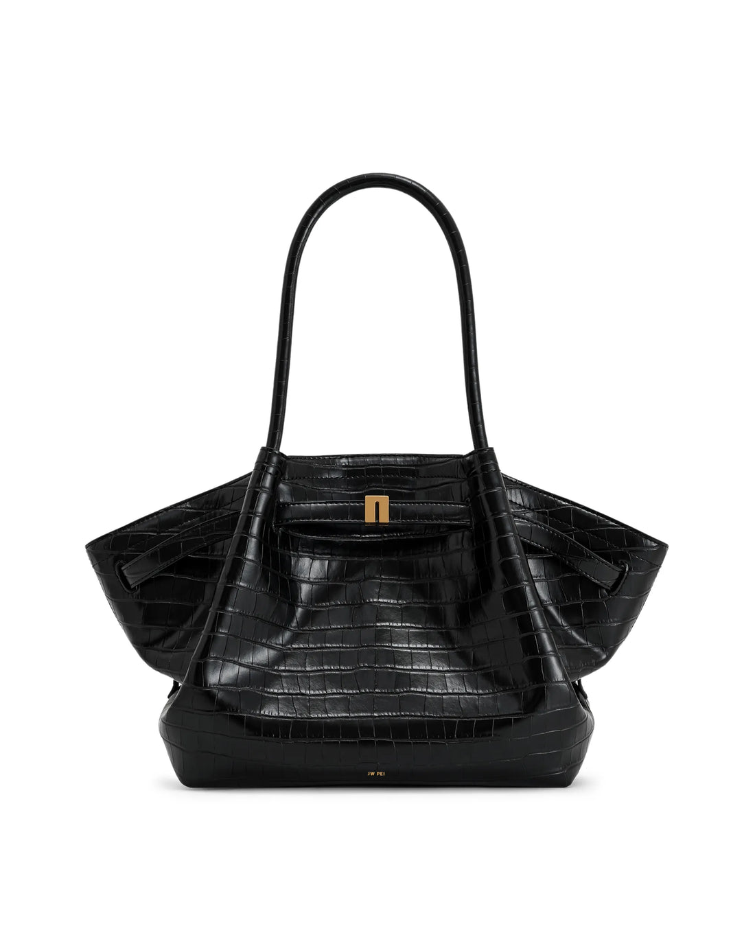 JW PEI_Black Croc_Hana Medium Tote Bags_JH306B04-13_Black Croc_01