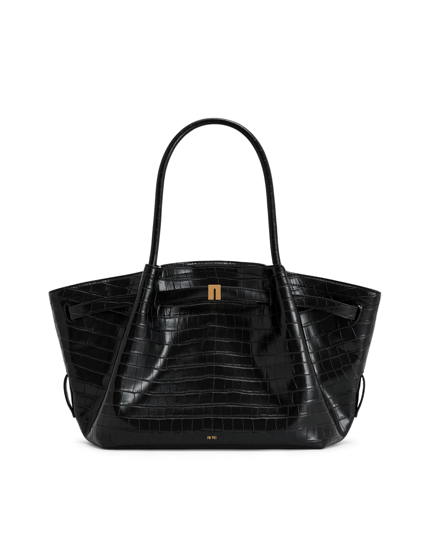 JW PEI_Black Croc_Hana Medium Tote Bags_JH306B04-13_Black Croc_02