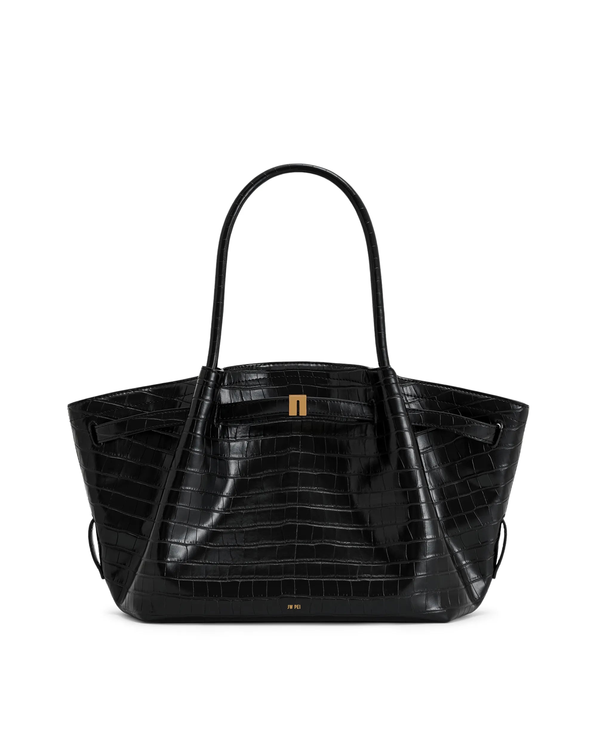 JW PEI_Black Croc_Hana Medium Tote Bags_JH306B04-13_Black Croc_02