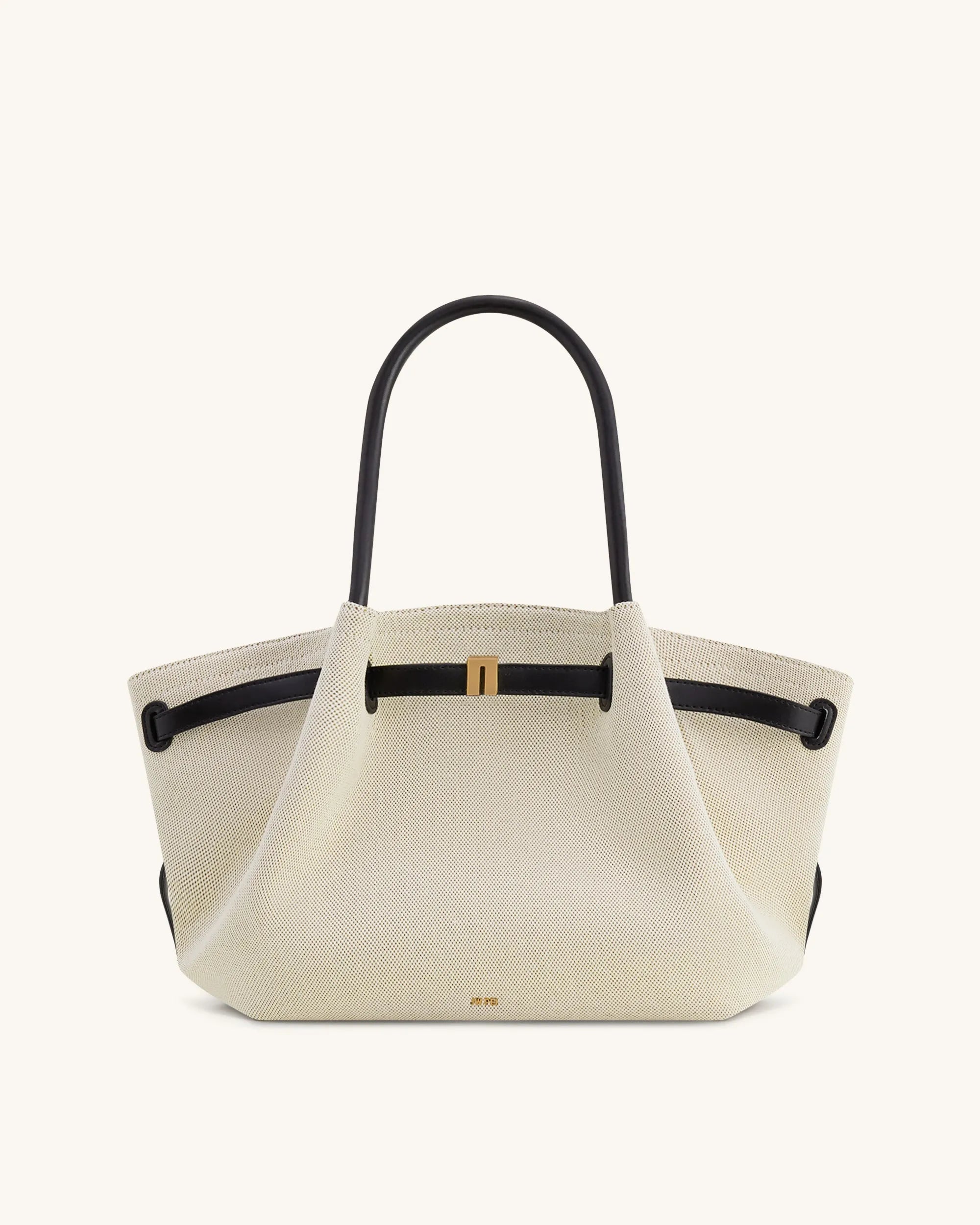 JW PEI Black Canvas Women Hana Medium Tote Bag - Black Canvas SKU: JH306B04-15_Black Canvas Image 02