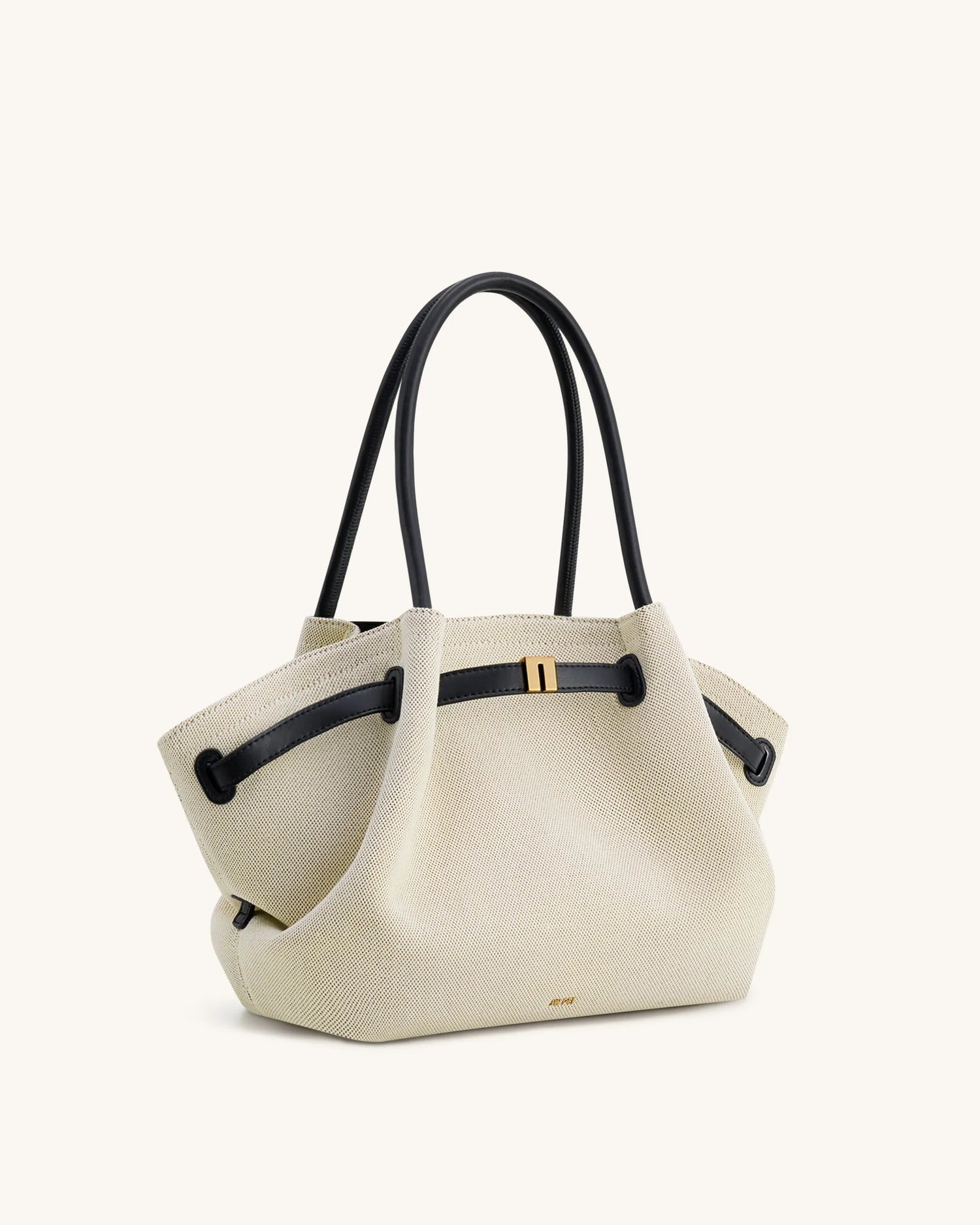 JW PEI Black Canvas Women Hana Medium Tote Bag - Black Canvas SKU: JH306B04-15_Black Canvas Image 03