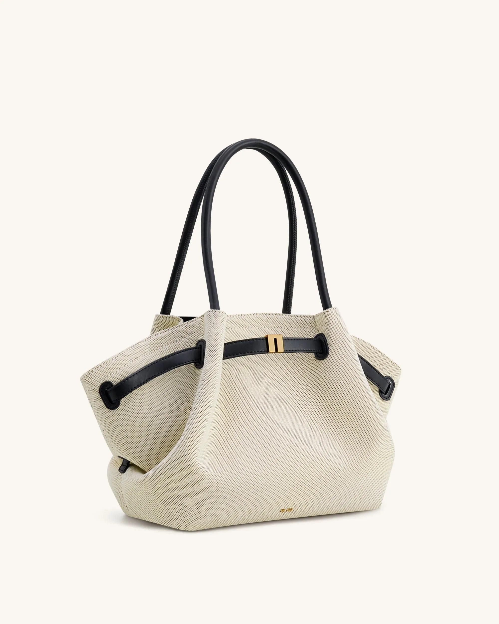 JW PEI Black Canvas Women Hana Medium Tote Bag - Black Canvas SKU: JH306B04-15_Black Canvas Image 03