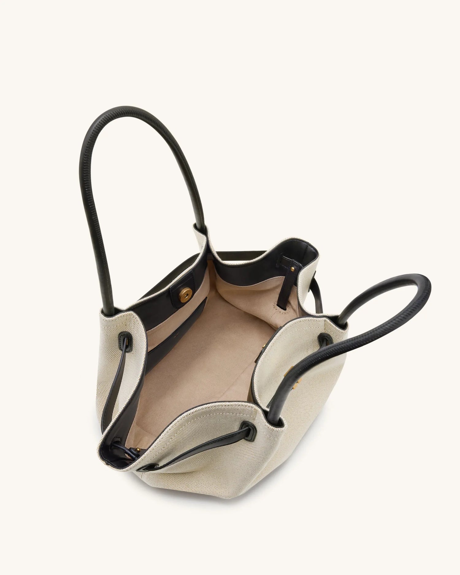 JW PEI Black Canvas Women Hana Medium Tote Bag - Black Canvas SKU: JH306B04-15_Black Canvas Image 05