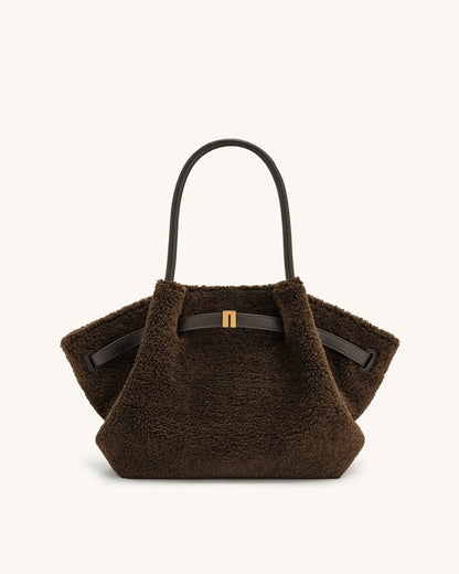 JW PEI_Mocha Brown_Hana Medium Faux Fur Tote Bag_JH306B04-32_Mocha Brown_01